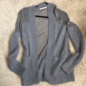 AllSaints fuzzy and netted cardigan.